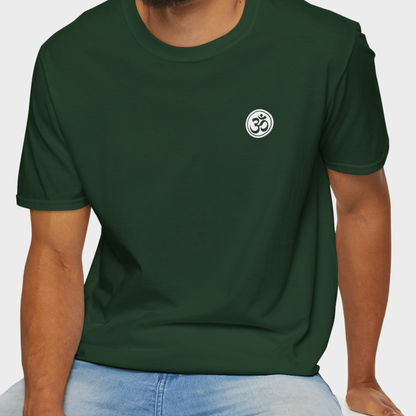 Om T-shirt - Forest green
