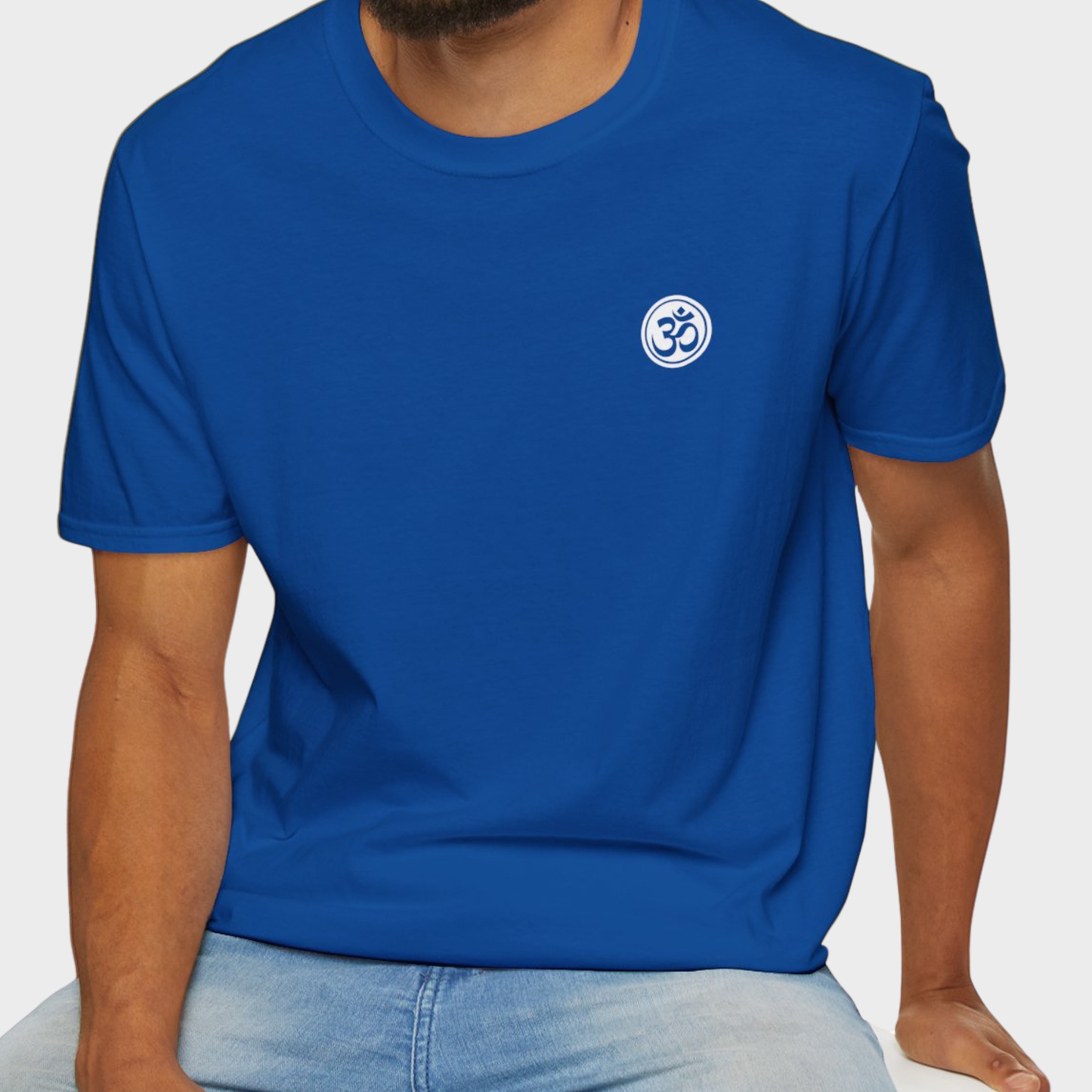 Om T-shirt - Royal blue
