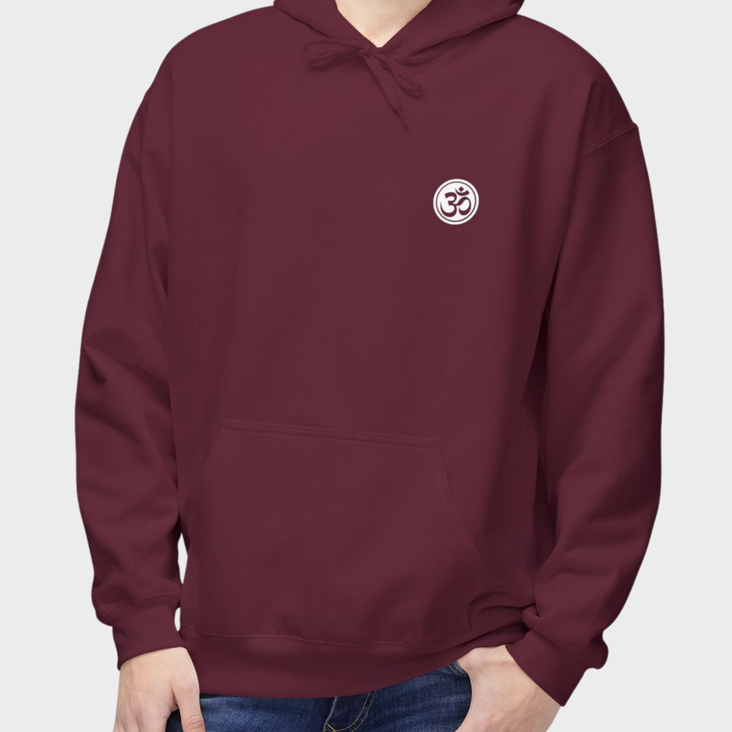 Om symbol Hoodie - Red wine